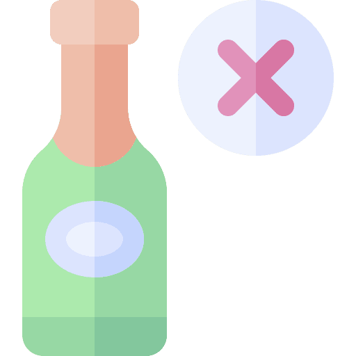 No alcohol no drink avoid forbidden icon No alcohol no drink avoid forbidden icon