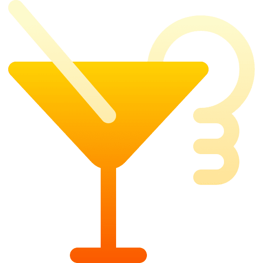 Cocktail alcoholic straw glass icon