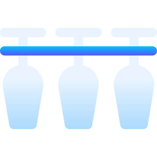 Glasses alcohol food and restaurant rack icon Glasses alcohol food and restaurant rack icon