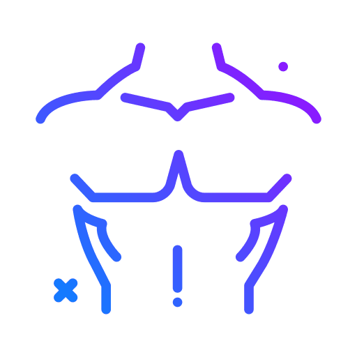 Chest muscle strong training icon