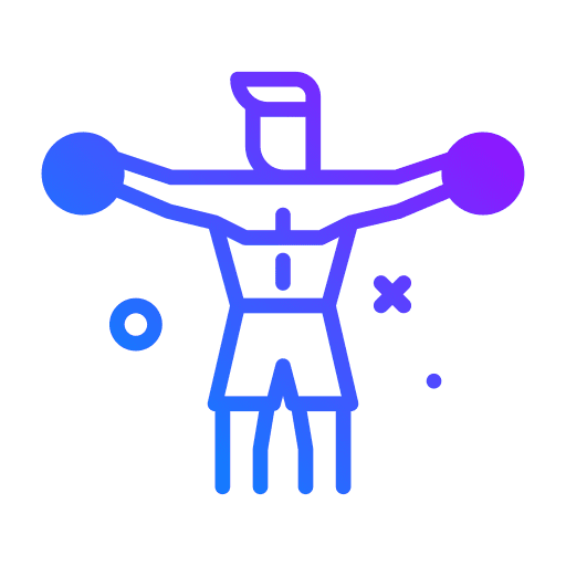 Exercise fitness man strong icon