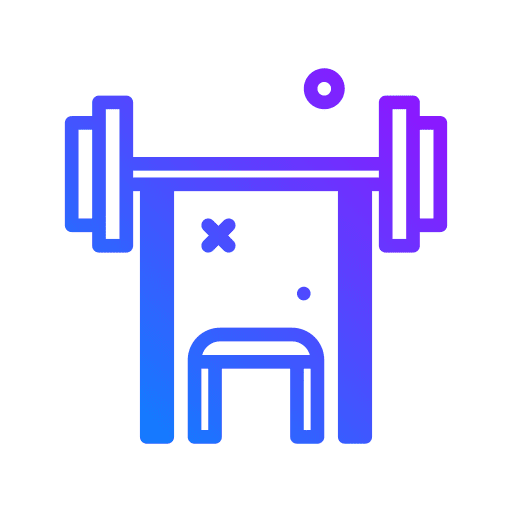 Gym equipment bench training equipment icon