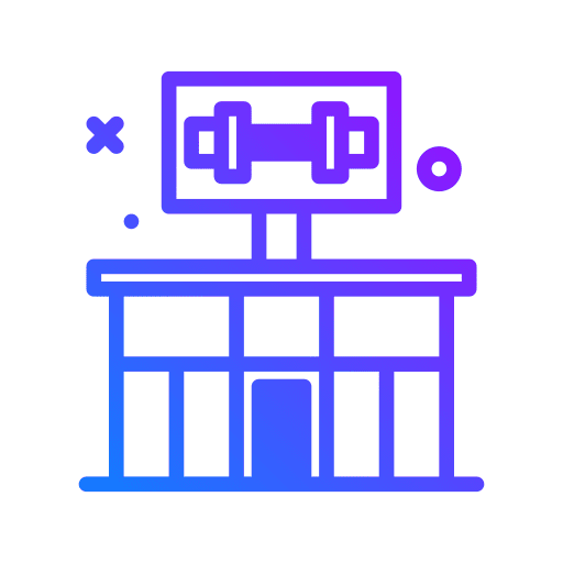 Gym sport fitness gym icon