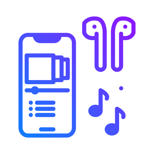 Music player smartphone cellphone music and multimedia icon