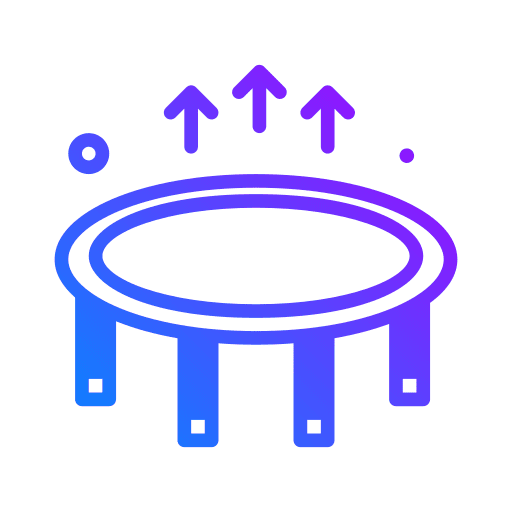 Trampoline sports and competition exercise jumping icon