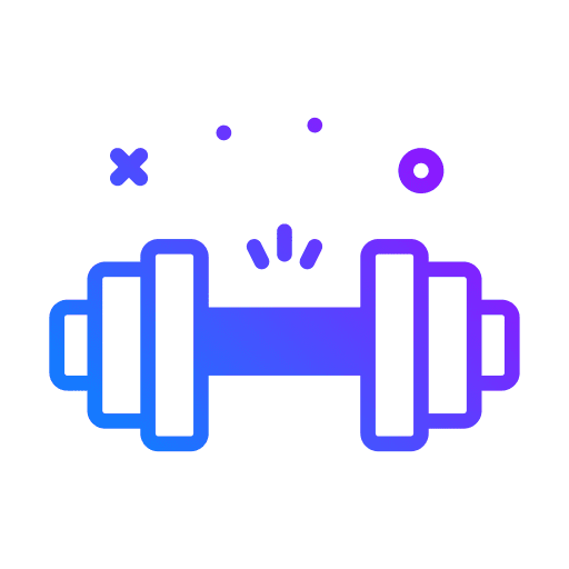 Dumbbell fitness exercise sports and competition icon