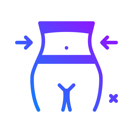 Waist sports and competition diet gym icon