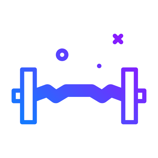 Weight bar exercise lift fitness icon