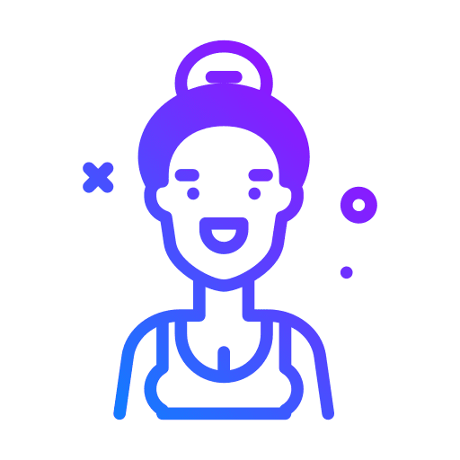 Woman training woman person icon