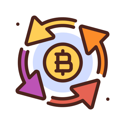 Arrows money digital currency arrows icon