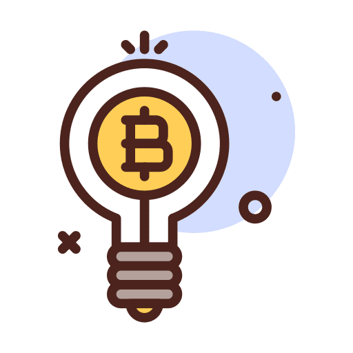 Light bulb business and finance light bulb digital currency icon