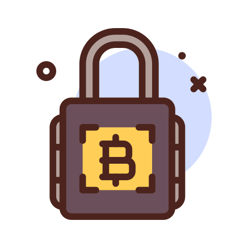 Lock digital currency security business and finance icon