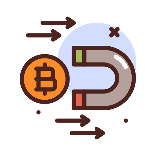 Magnet business and finance trend arrows icon