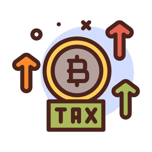 Taxes increase business and finance coin icon