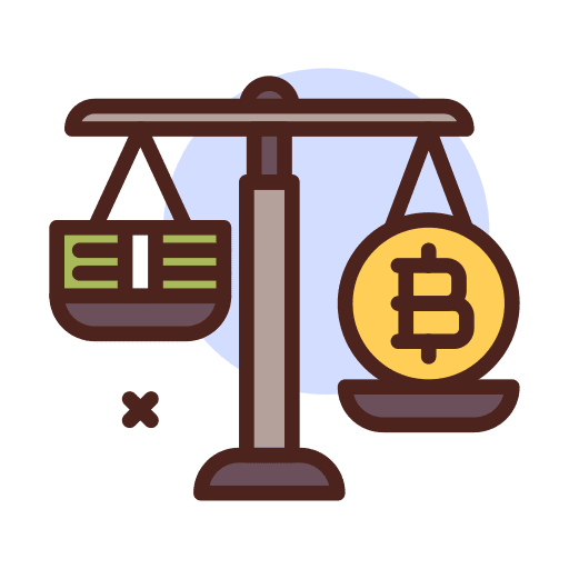 Balance coin digital currency exchange icon