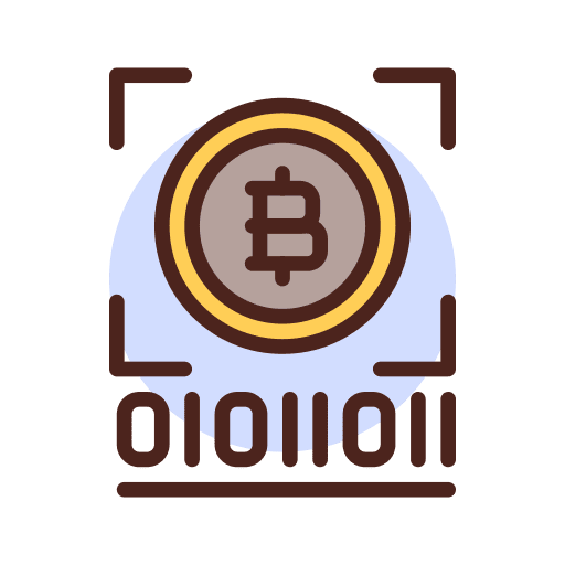 Code coin cryptocurrency business and finance icon