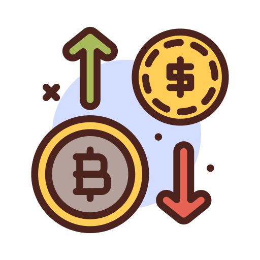 Exchange cryptocurrency business and finance money icon