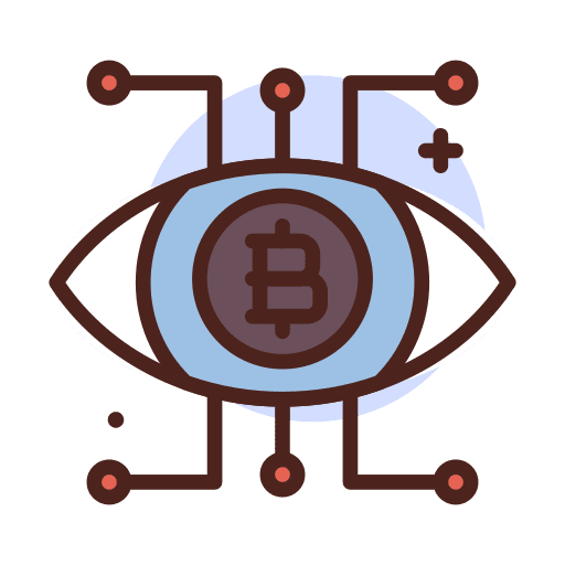 Eye value networking digital currency icon