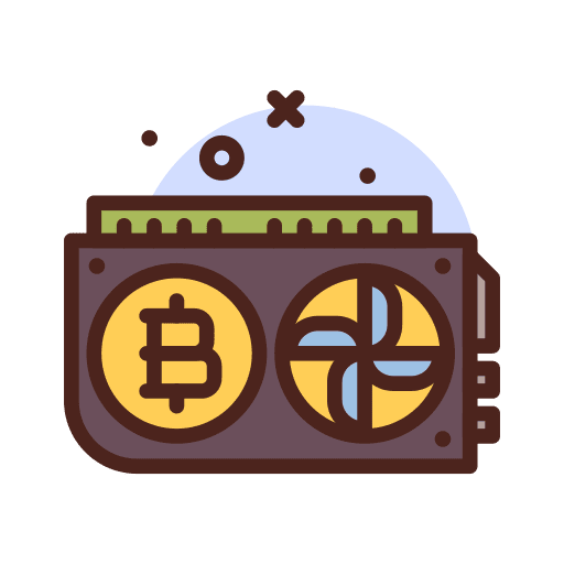 Gpu bitcoin cryptocurrency electronics icon