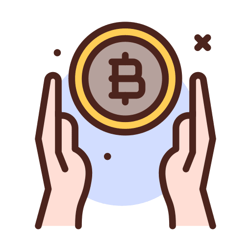 Hands hands holding business and finance icon