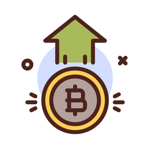 Increase money digital currency business and finance icon