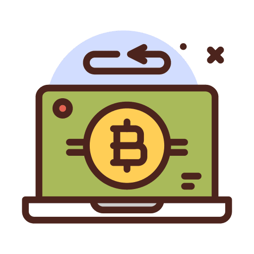 Laptop money digital currency payment method icon