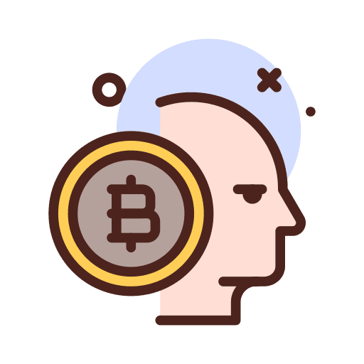 Mind coin cryptocurrency bitcoin icon