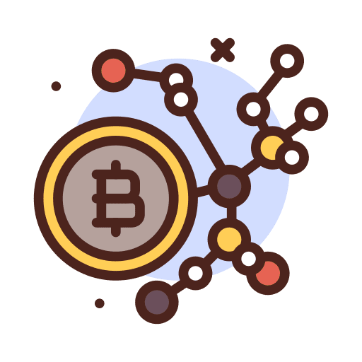 Network digital currency network cryptocurrency icon