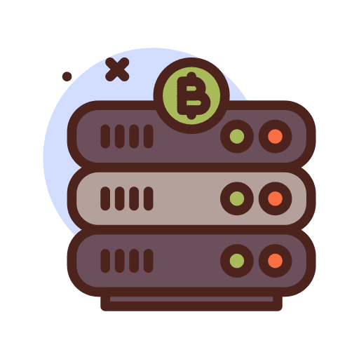 Servers digital currency electronics bitcoin icon