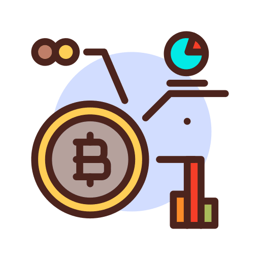 Stats cryptocurrency bitcoin graphic icon