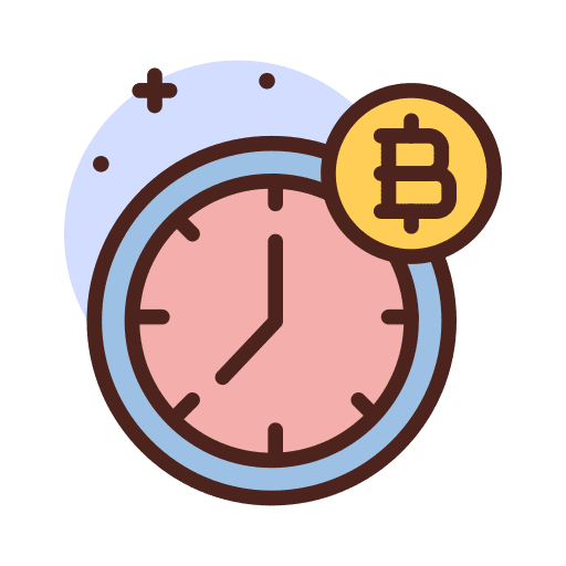 Time is money cryptocurrency bitcoin digital currency icon