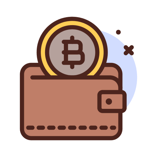 Wallet digital currency business and finance cryptocurrency icon