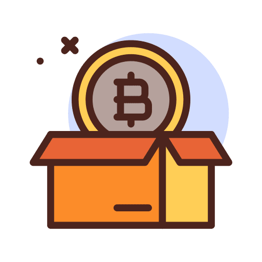 Box business and finance box bitcoin icon