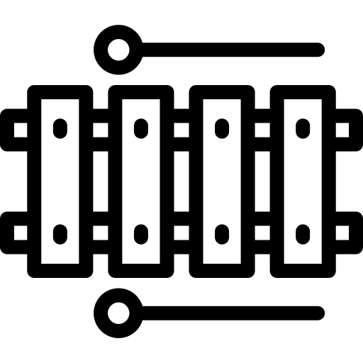 Xylophone orchestra kid percussion instrument icon