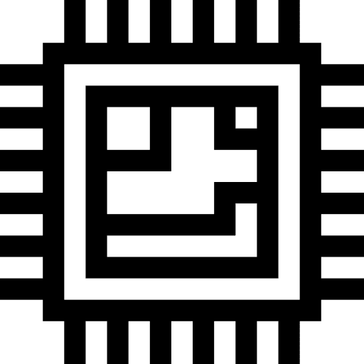 Chip electronics technological chip icon