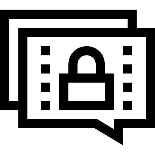 Chat security communications encrypted icon Chat security communications encrypted icon