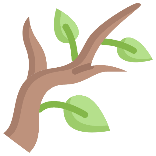 Branch symbol nature leaves icon