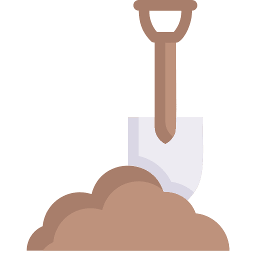 Soil planting ground graveyard icon