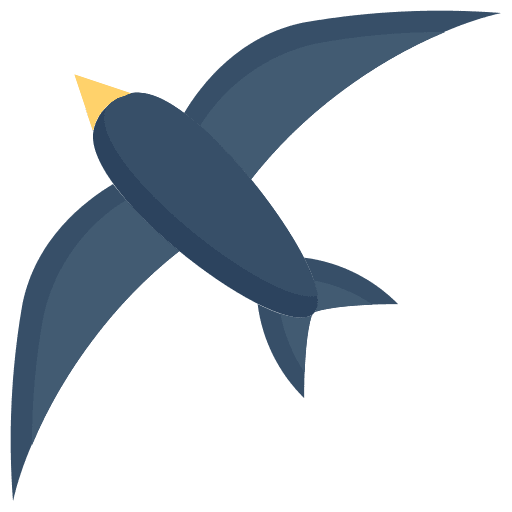 Swallow swallows birds flying icon