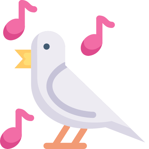 Bird peace sing singing icon Bird peace sing singing icon