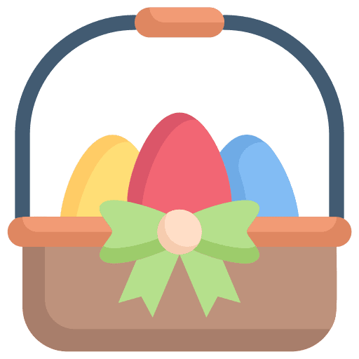 Easter egg basket christian egg painting icon Easter egg basket christian egg painting icon