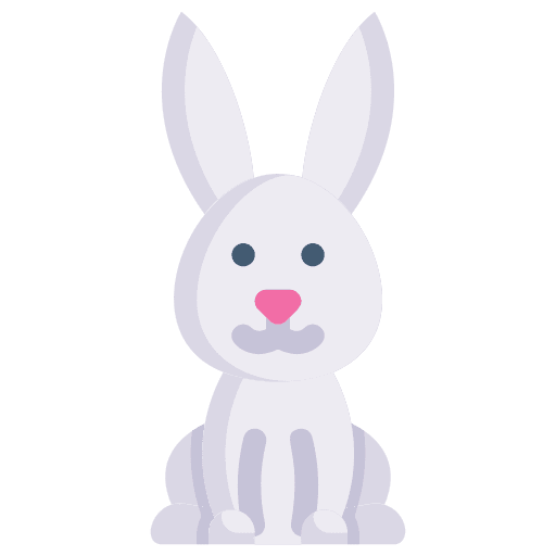 Bunny easter farming and gardening mammal icon Bunny easter farming and gardening mammal icon