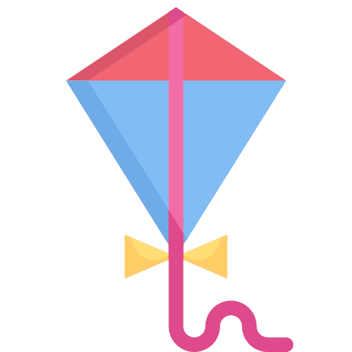 Kite childhood toy kid icon Kite childhood toy kid icon
