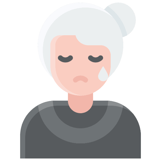 Mourning elder people cry people icon