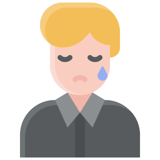 Mourning sad avatar user icon