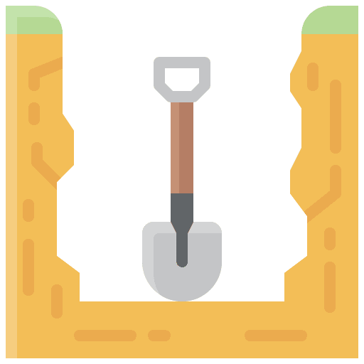 Shovel graveyard grave religion icon