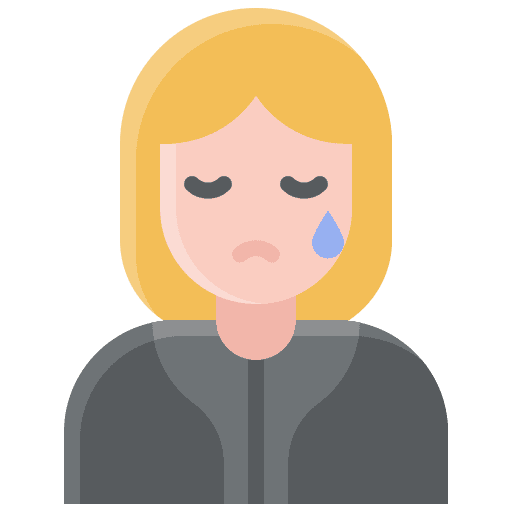 Woman girl cry user icon