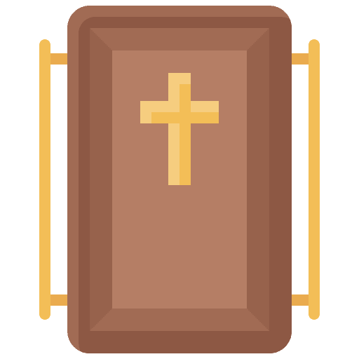 Coffin christian casket burial icon