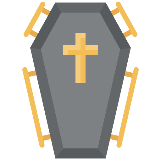 Coffin dracula funeral catholic icon