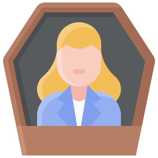 Coffin woman burial coffin icon